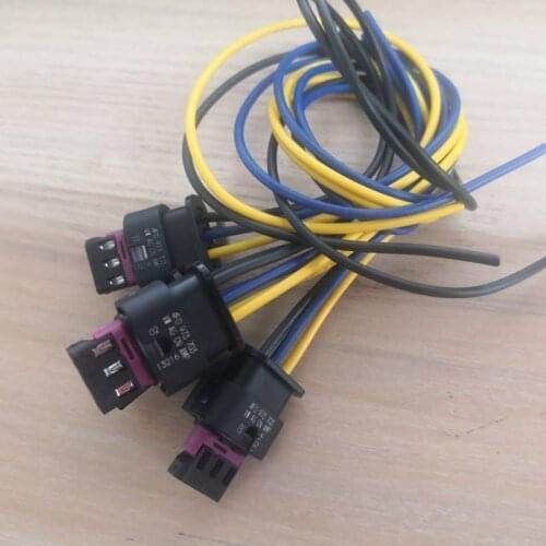1/5/10/20pcs/lot 3 Pin 3 Way Connector Plug 117186441 = 4F0973703 + 25cm LED Cable 000979034E For PDC VW AUDI BMW