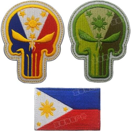 3D Tactical Equipment Military Embroidery Badge Filipino Flag Armband Army Fan Outdoor Denim Jacket Decoration acrylic badge