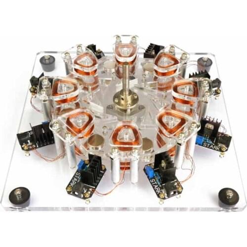 8-coil disc engine, disc star engine, high-power electric motor, coreless generator model, gifts, toys, ornaments