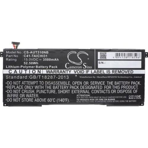 Cameron Sino 3500mAh battery for ASUS Taichi 31 DH51 31-CX003H 31-CX020H 31-NS51T 0B200-00270000 90NB0081-S00030 C41-TAICH131