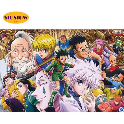 5d DIY Diamond Painting Hunter X Hunter Cross Stitch Pictures Embroidery Japanese Anime Handmade Poster Gifts Home Decor Bedroom