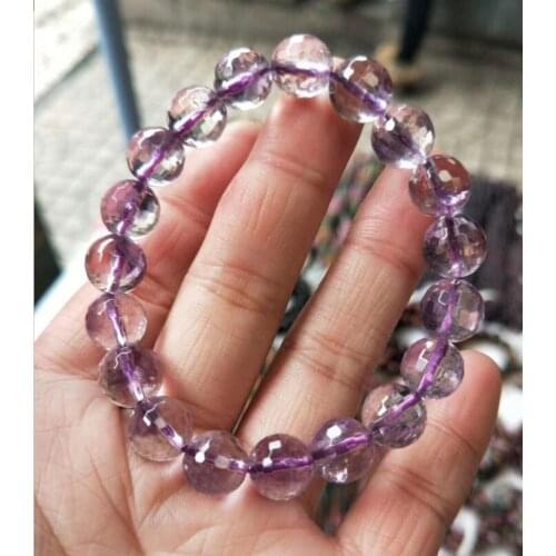Free shipping Noble jewelryset AAA Natural Quartz Crystal section stone Beads Bracelet