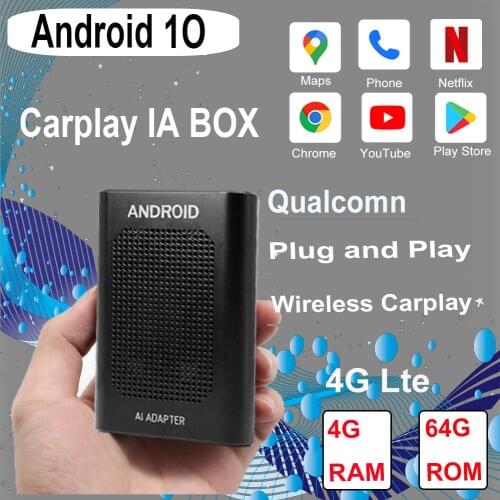 Wireless Carplay Ai Box Car Multimedia Player 4+64G Android system For Benz Audi Mazda Lexus Apple Carplay Android Auto Tv Box