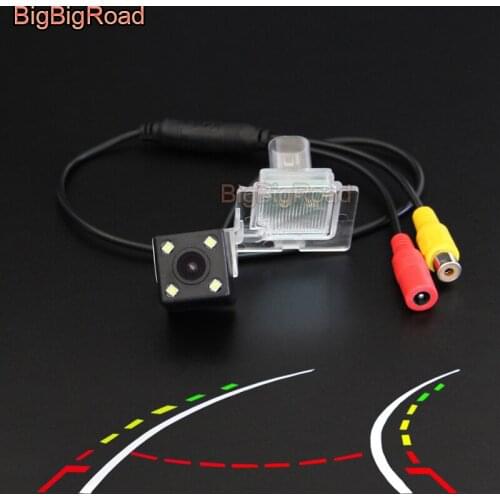 BigBigRoad Car Intelligent Dynamic Track Rear View Parking Camera For Mercedes Benz AMG C Class C63S Coupe 2017 Night Vision
