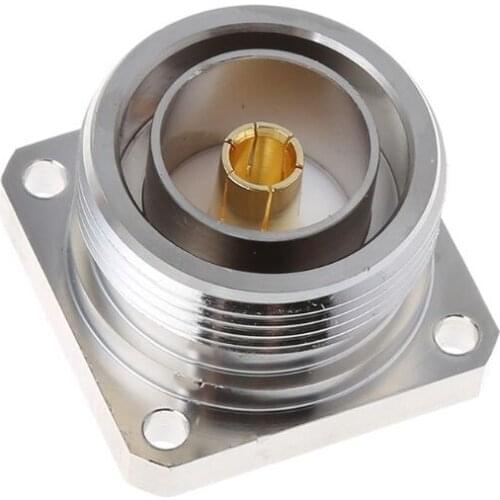 L29 7/16 Din Female Jack Center Connector With 4 Holes Flange Deck Solder Cup RF Coax Adapter