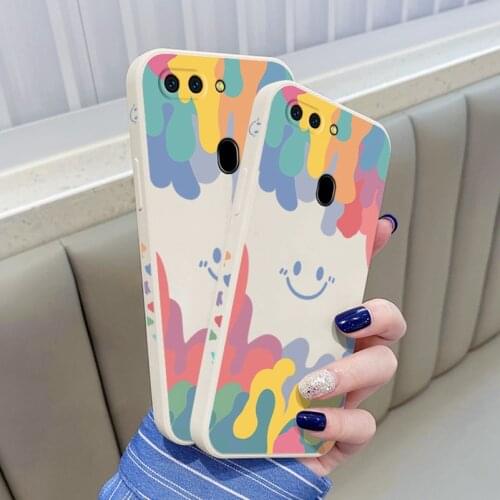 Colorful Smile Case for OPPO A3S X5S X7 7N 8 9X 12 11X 31 33 52 53 72 92 55 73 91 93 F9 11 15 17PRO Reno 5 4 Pro SE Lite Cover