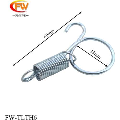 FINEWE 6mm Animal Pet Cage Latches Lock Spring Rabbit Cage Door Tension Spring Galvaniz Spring Steel Hook