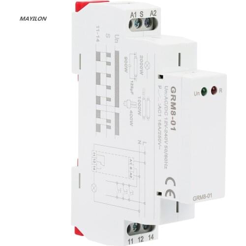 GRM8-01 Electronic Impulse Relay Latching Relay Memory Relay AC/DC12-240V
