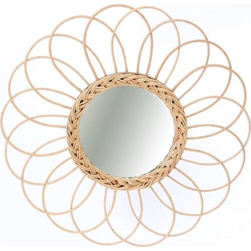 Ins Nordic NetRed Wall Sun Gold CreativeLiving Room Porch Bedside Home Stay Scene Props Decoration Mirror PackageMail Fitting