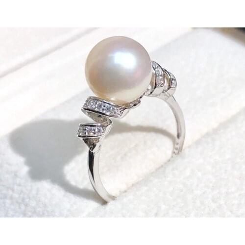 New Hot 925 Sterling Silver Adjustable Ring Settings Findings Mountings Parts for Pearl Corals Jade Crystal, 5pcs/lot