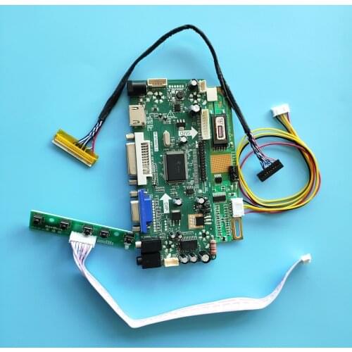 Diy For LTN154X3 15.4" Monitor DVI Kit 1280X800 LCD Controller board driver 30pin LVDS panel 15.4" VGA HDMI 1 Lamps Screen 2019