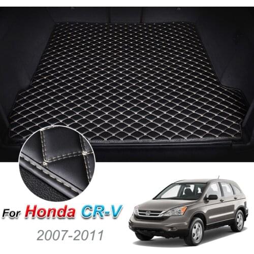 Leather Car Trunk Mat For Honda CR-V 2007-2011 Cargo Liner Trunk Floor Pad Carpet Car Accessories