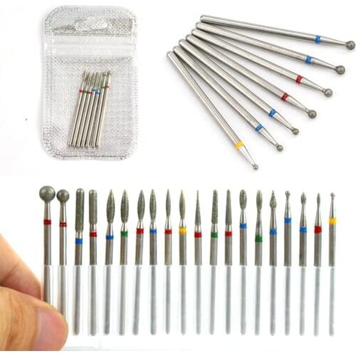 Nail Drill Bits Set for Natural Acrylic Gel Nails Cuticle Nail File Drill Bits Manicure Pedicure Tool for Home Salon