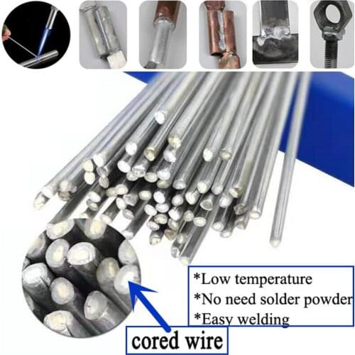Low Temperature Easy Melt Aluminum Welding Rods Weld Bars Cored Wire 2mm Rod Solder for Soldering Aluminum No Need Solder Powder
