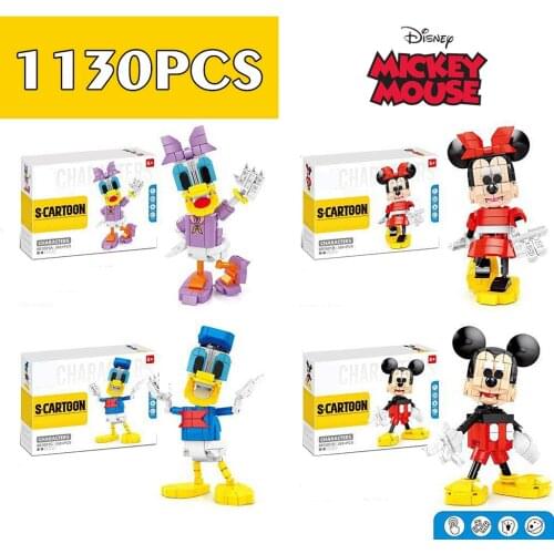 New Disney Classic Movie Donald Duck Mickey Minnie Daisy Mouse Castle Model Figures Building Block Anime Brick Toys Gift Kid