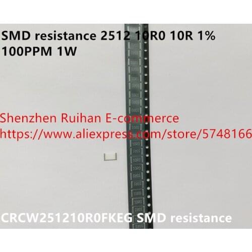 Original new 100% CRCW251210R0FKEG SMD resistance 2512 10R0 10R 1% 100PPM 1W (Inductor)
