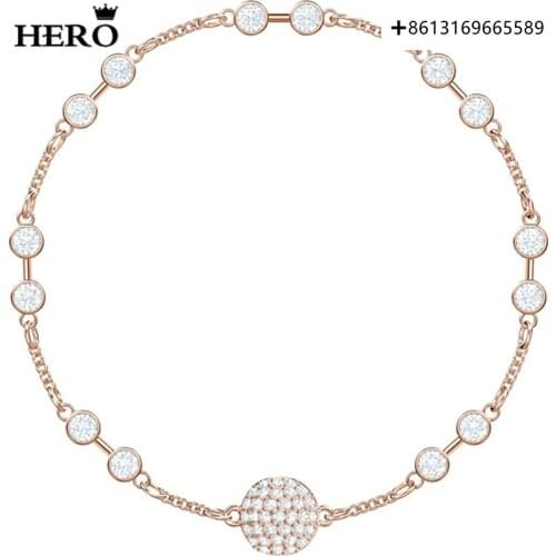 HERO Original Reprint High Quality 1:1 SWA With Cubic Zirconia Plated Rose Gold Invisible Magnetic Clasp Bracelet With Logo