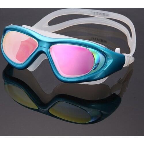 Unisex Swimming Goggles Anti-fog Swimming Pool Glasses Eyewear Waterproof Adjustable Diving Glasses With Nose Clip
