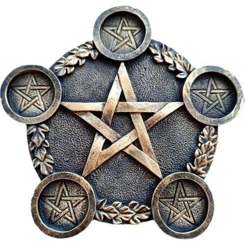 Pentagram Candle Holder Altar Light Holder Decoration Cup Candle Holder Board Game Tarot Astrology Props Witchcraft Supplies