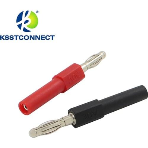 CP455 10pcs 4mm Male to 2mm Female Banana Plug Jack For Speaker Test Probes Connectors
