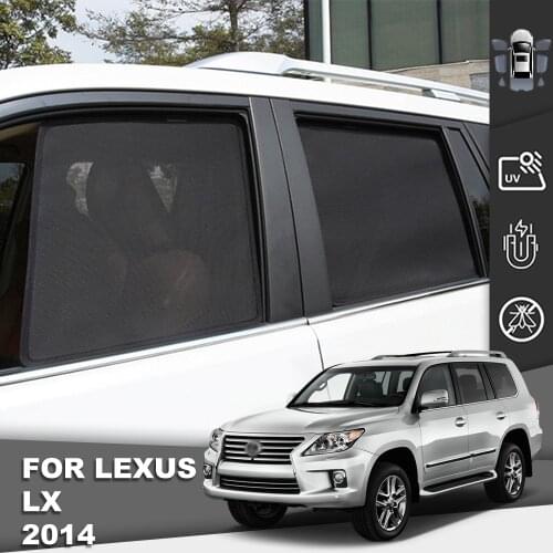 For Lexus LX570 J200 2008-2015 Sunshade Car Uv Protection Front Foldable Window Mesh Auto Door Frame Vehicle Blackout Curtains