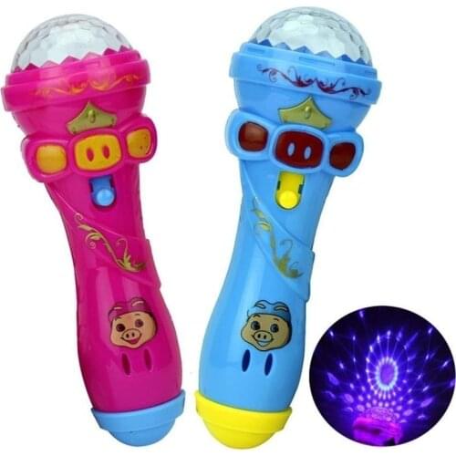 6 In LED Projection Microphone Flash Microphone Light-emitting Children Toys Kids Gift Led Accessories