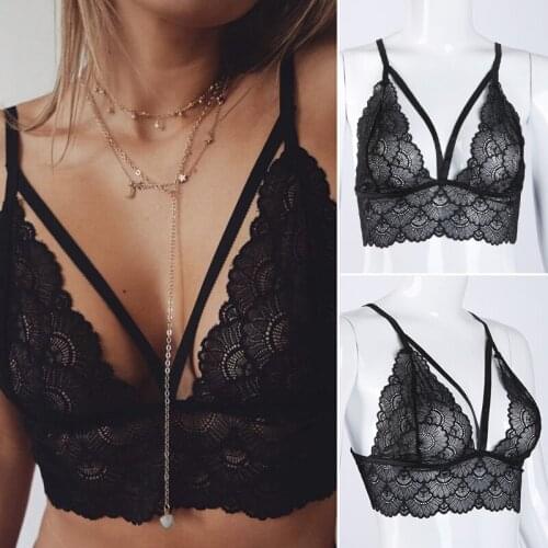 Condole Belt Of Lace Of Lace Of European And American Sexy Underwear Y Model Is Bound Black Interest Gathers Bra S-XL