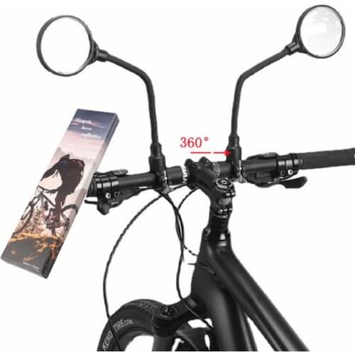 CYCEARTH Bike Mirror, 2pcs Bicycle Cycling Adjustable Handlebar Rear View Mirrors for Mountain Road Bike Electric Motorcycle