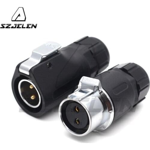 XHP20 M20 Plastic 2Pin 5A IP67 Waterproof Electrical Welding Male Female Plug Socket Connector