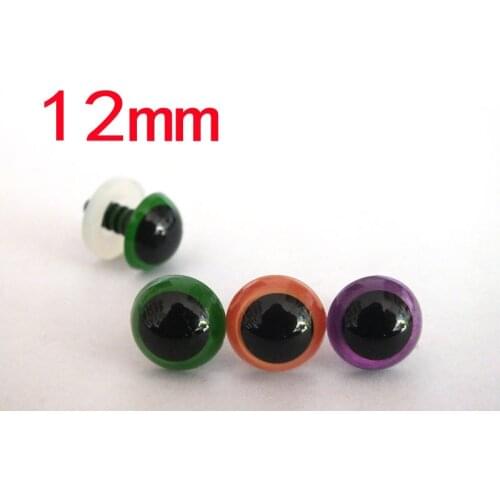 Green/orange/purple 3color 12mm Plastic Safety Eyes--30pairs