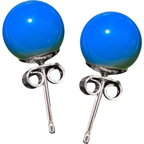 Dominica Lamper ROUND 4/6MM +s925 stud earrings wholesale for women xmas gift