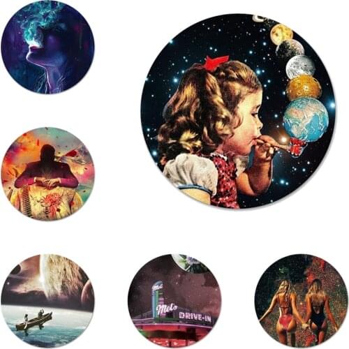 Trippy Art aesthetic Icons Pins Badge Decoration Brooches Metal Badges For Backpack Decoration