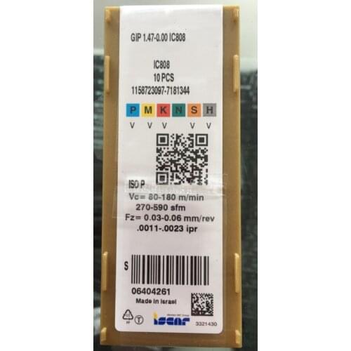 10 PCS CARBIDE INSERT GIP1.47-0.00 IC808