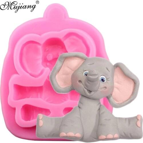 3D Elephant Silicone Mold Animals Cupcake Topper Fondant Cake Decorating Tools DIY Cookie Baking Candy Chocolate Gumpaste Mould