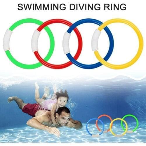 4PCS Swimming Diving Ring Pool Circle Throwing Toy Funny Swimming Diving Ring Pool Diving Game Children Dive Toy