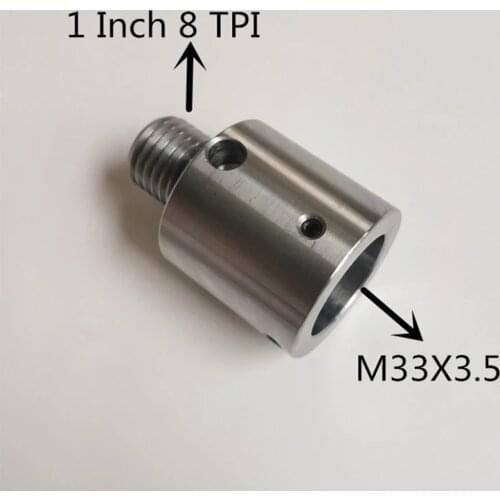 Adapter 1" x 8 TPI to M33 x 3.5 For Wood Lathe Chuck