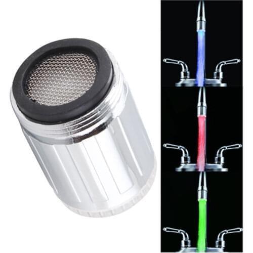 LED RGB 7 Colors Faucet Light Tap Nozzle Change Blinking Temperature Faucet Aerator Water Saving Kitchen Bathroom Accessories