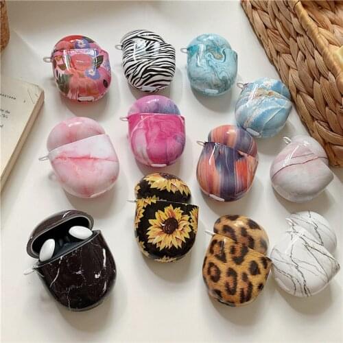 For Google Pixel Buds 2 Earphone Case Marble Flower Leopard Earphone Protective Cover for Google Pixel buds 2 Headset Case