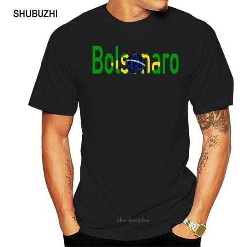 Black Shirt Unisex Bolsonaro President Brazil Presidente T-shirt Election men cotton tshirt summer brand teeshirt euro size