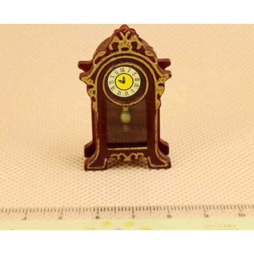 G05-X131 children baby gift Toy 1:12 Dollhouse mini Furniture Miniature Classical clock 1pcs