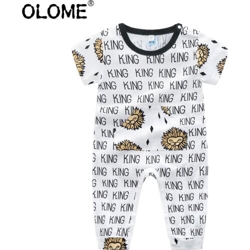 OLOME Summer Infant Baby Onesie Cotton Newborn Romper Cute Toddler One-piece Clothes Baby Boys and Girls Jumpsuit Kids Clothing