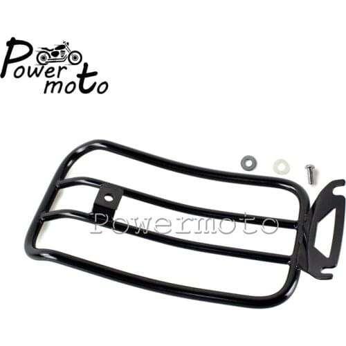 For Harley Touring FLHT FLHR FLHX FLT Black Solo Seat Luggage Rack Motorcycle 1997-2015
