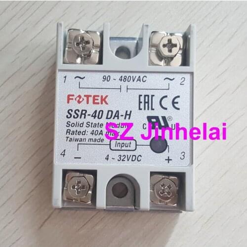 FOTEK SSR-40DA-H Authentic original SOLID STATE RELAY 40A 90-480VAC 4-32VDC