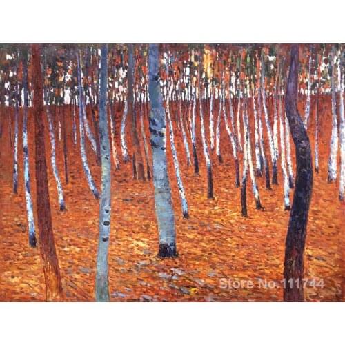 Tree paintings in gold Beech Forest I Gustav Klimt paintings canvas art Hand painted High quality