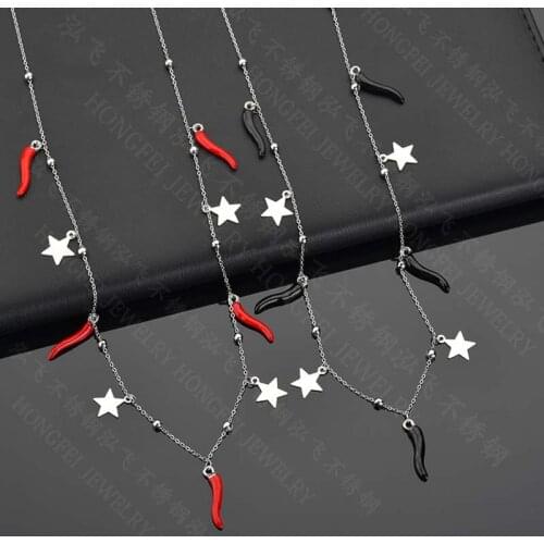 Fashion Jewelry Star Choker for Women Necklace Pendant Women Accessories Stainless Steel Bijoux Femme Collana Party Gift