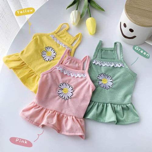 2021 New Dog Dress Small Dogs Dresses Summer Chihuahua Pets Dogs Clothing For Dogs Costume Princess Cat Dresses For Yorkshire