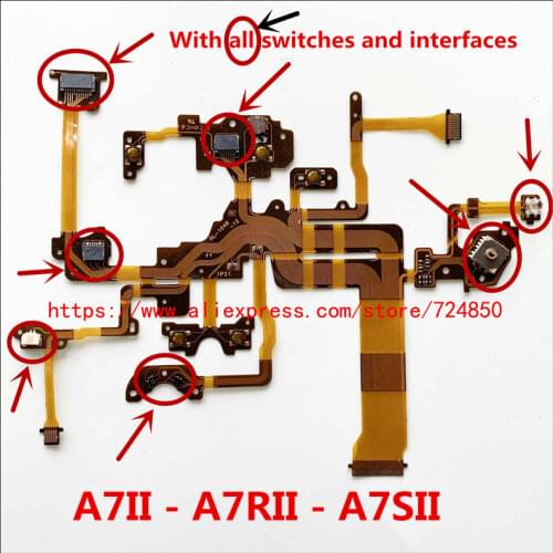 A7 II/A7R II/A7S II Top Cover Shutter Button Flex Cable For Sony ILCE-7M2 ILCE-7RM2 ILCE-7SM2 A7M2 A7RM2 A7SM2 A7II A7RII A7SII