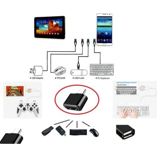 Usb to Type - C Converter-Keyboard Mouse Joystick to Phone Binding