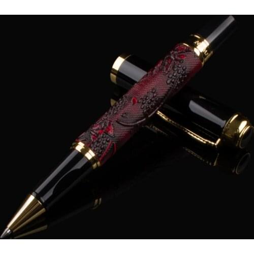 DIKA WEN dragon Pen Metal Rollerball pen and Pencil Box luxury school Office Stationery Writing Cute pens gift
