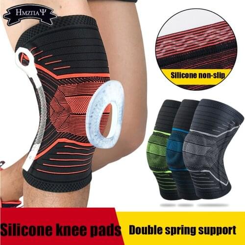 Sports Knee Pads Silicone Knee Pads Spring Knee Pads With Pat Bone Inner Protection Meniscus Protection Sports Running Gym
